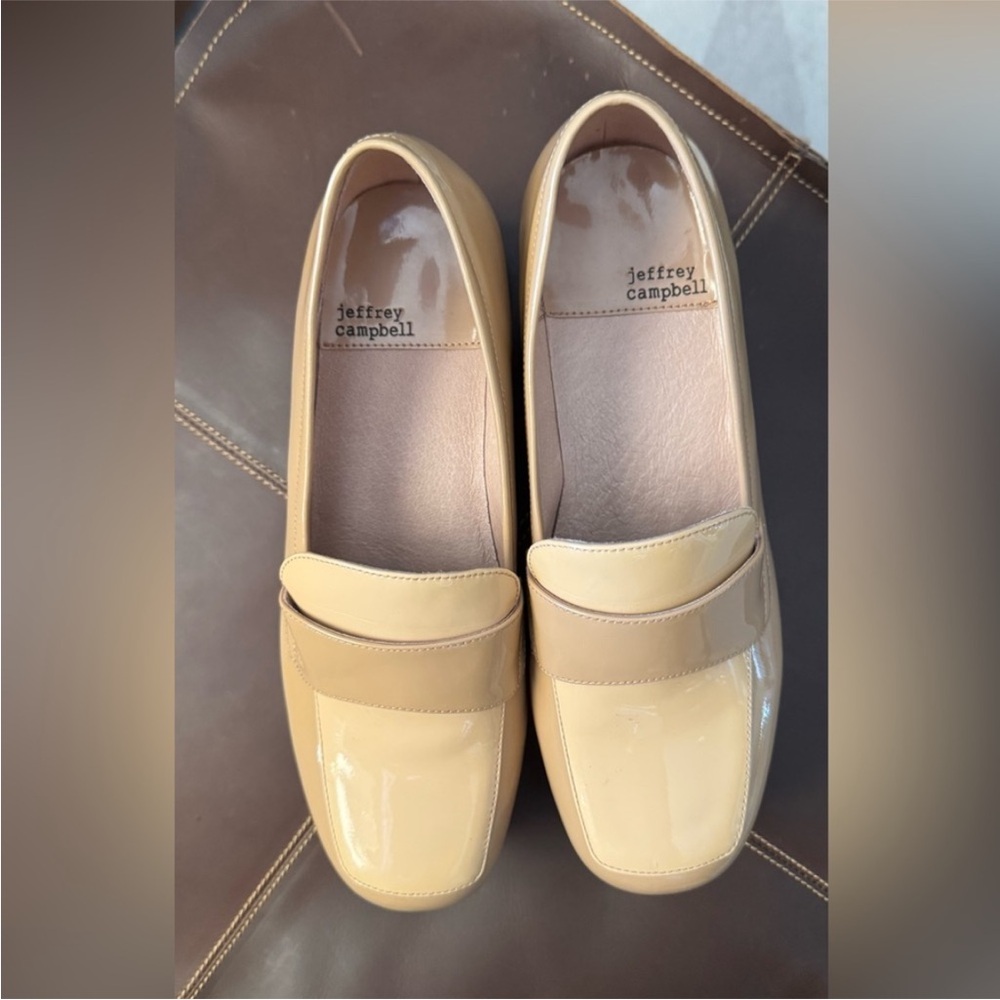 Jeffrey Campbell Student Platform Nude Patent Loafer size 6.5 - Picture 3 of 5
